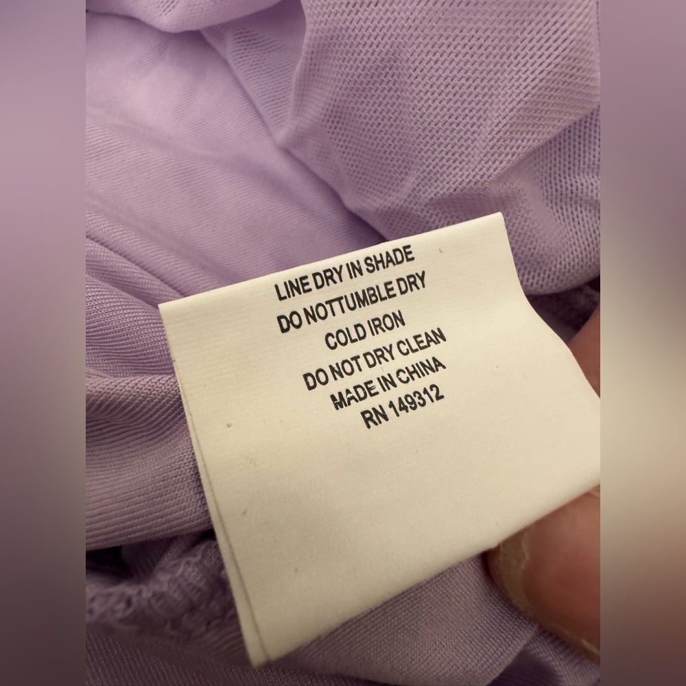 Hello Molly Sz4 lavender long body con polyester spandex dress - Picture 15 of 16